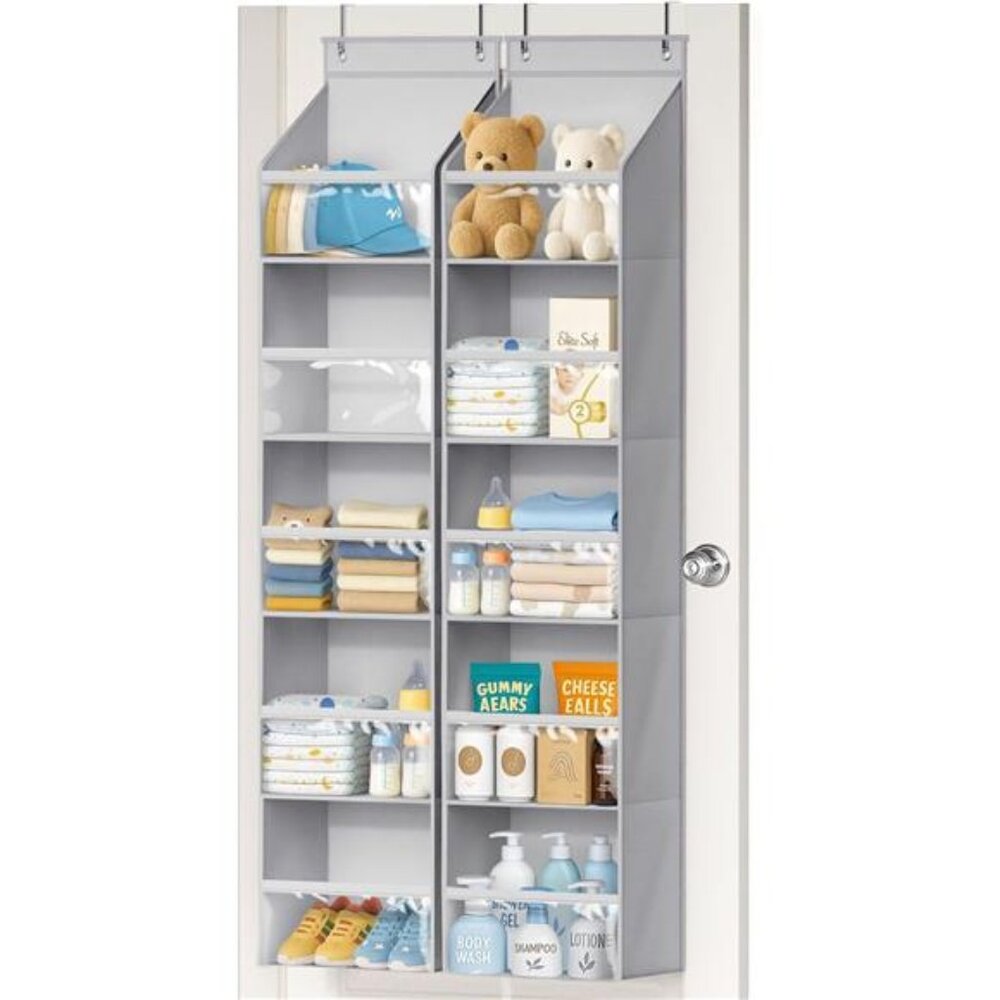 2 Pack Over Door Organizer Large Capacity Baby Closet Storage Nursery Bathroom